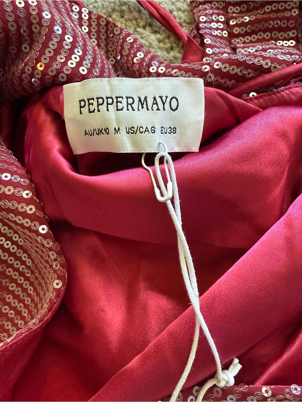 Peppermayo Pink Sequin Halter Mini Dress – NWT – Size US 6 ✨💖 - Picture 2 of 3
